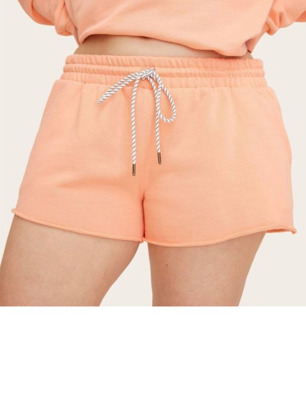 Women's Mid-Rise Pull-On Sweatshorts - Parke x Target Peach Orange XXL
